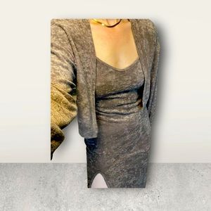 Medium 2 piece brown dress and bolero set.